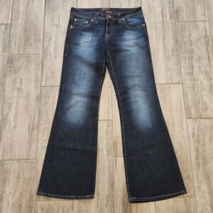 Mavi Jeans Womens Size 30/32 Kay Bootcut Dark Wash Fade Denim Stretch